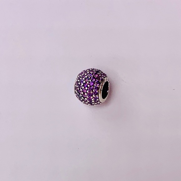 EUC Pandora 791051CFP Sterling Silver Pave Lights Bead w/ Violet Zirconia - Picture 6 of 11